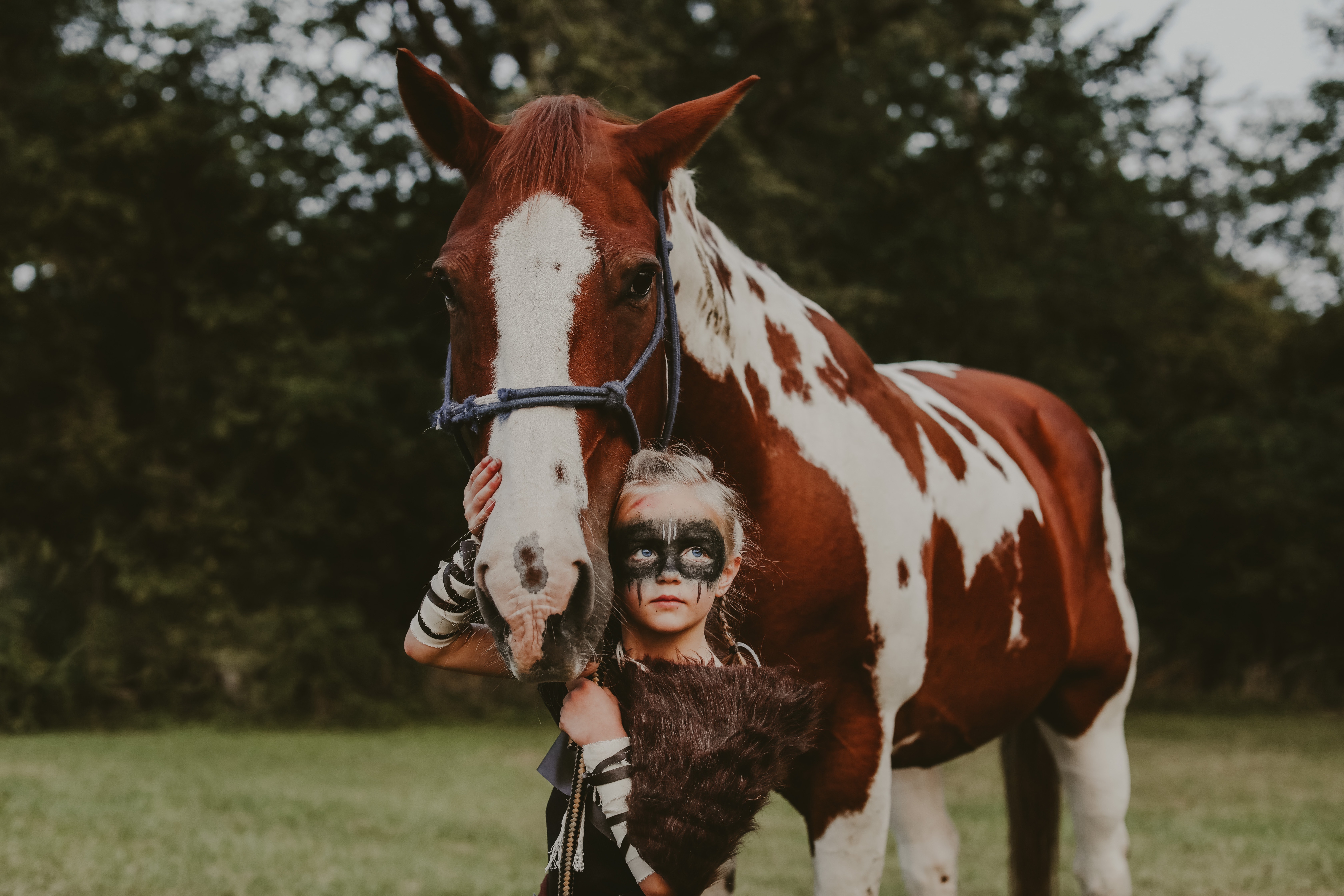 Viking girl and horse